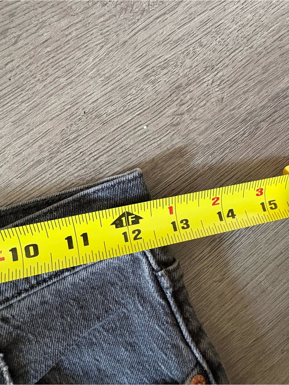 Levi’s premium ribcage straight ankle jeans die 24 black gray wash buttonfly - Picture 8 of 9